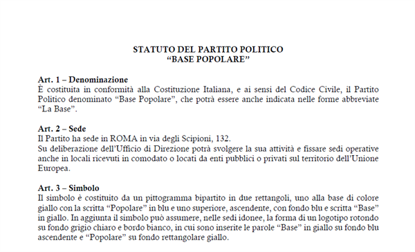 Bozza Modifiche Statutarie